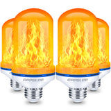 CPPSLEE Smokeless Fire Effect LED Bulbs Gravity Sensor 3W Cool Vent Design for Child Bedroom Nightlight 2 Pack