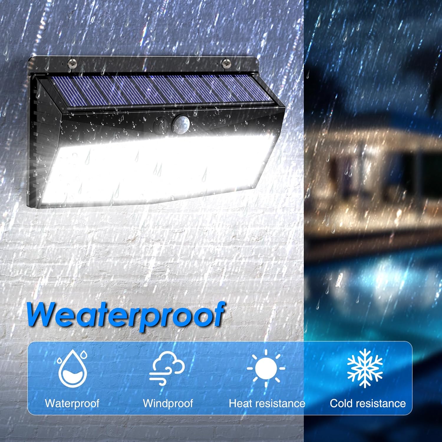 Solar Security Light for Front Door & Side Walkway – 368 LED Motion Sensor, Waterproof IP65