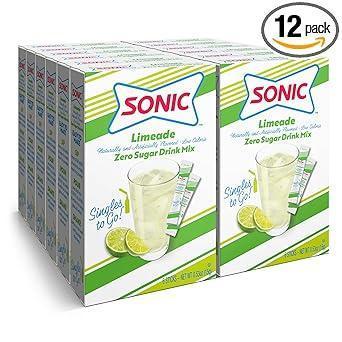 Sonic Singles To Go Limeade Powdered Water Flavoring – Thoughtful Gift for Anyone Quitting Soda and Starting a Hydration Habit