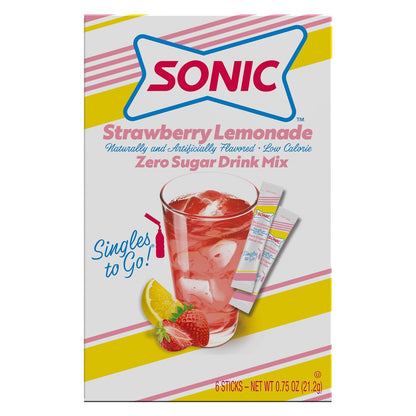 Sonic Singles to Go! Powdered Drink Mix – Low-Calorie Afternoon Pick-Me-Up for Office Desks, Client Calls, and Deep Work