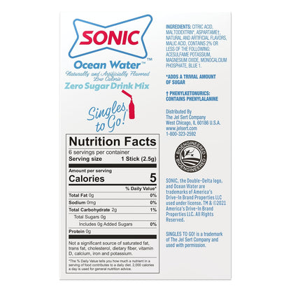 Sonic Singles to Go! Powdered Drink Mix – Low-Calorie Afternoon Pick-Me-Up for Office Desks, Client Calls, and Deep Work