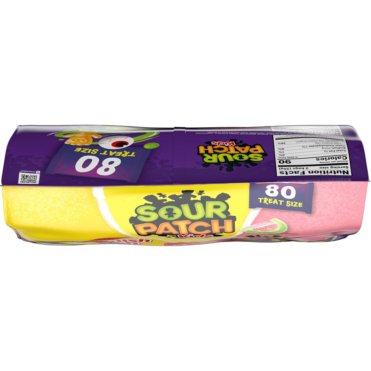 SOUR PATCH KIDS and SWEDISH FISH Halloween Candy for Front Porch Decor and Trick or Treat Bowl, Bulk 80 Chewy Mini Bags