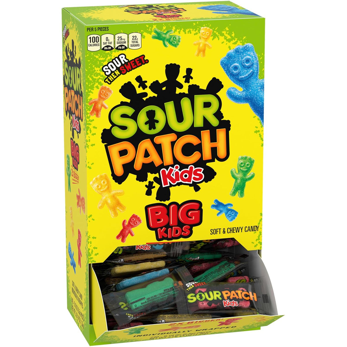 SOUR PATCH KIDS Big Kids Portable Individually Sealed Candy for Road Trips, Park Outings, and Backyard Parties, 240 Count