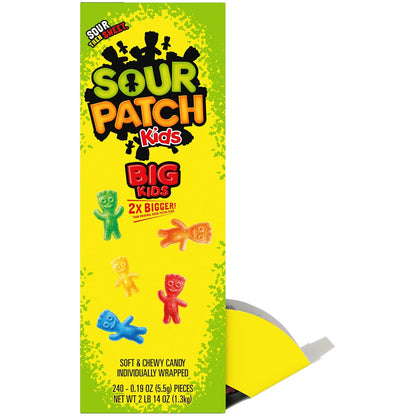 SOUR PATCH KIDS Big Kids Portable Individually Sealed Candy for Road Trips, Park Outings, and Backyard Parties, 240 Count