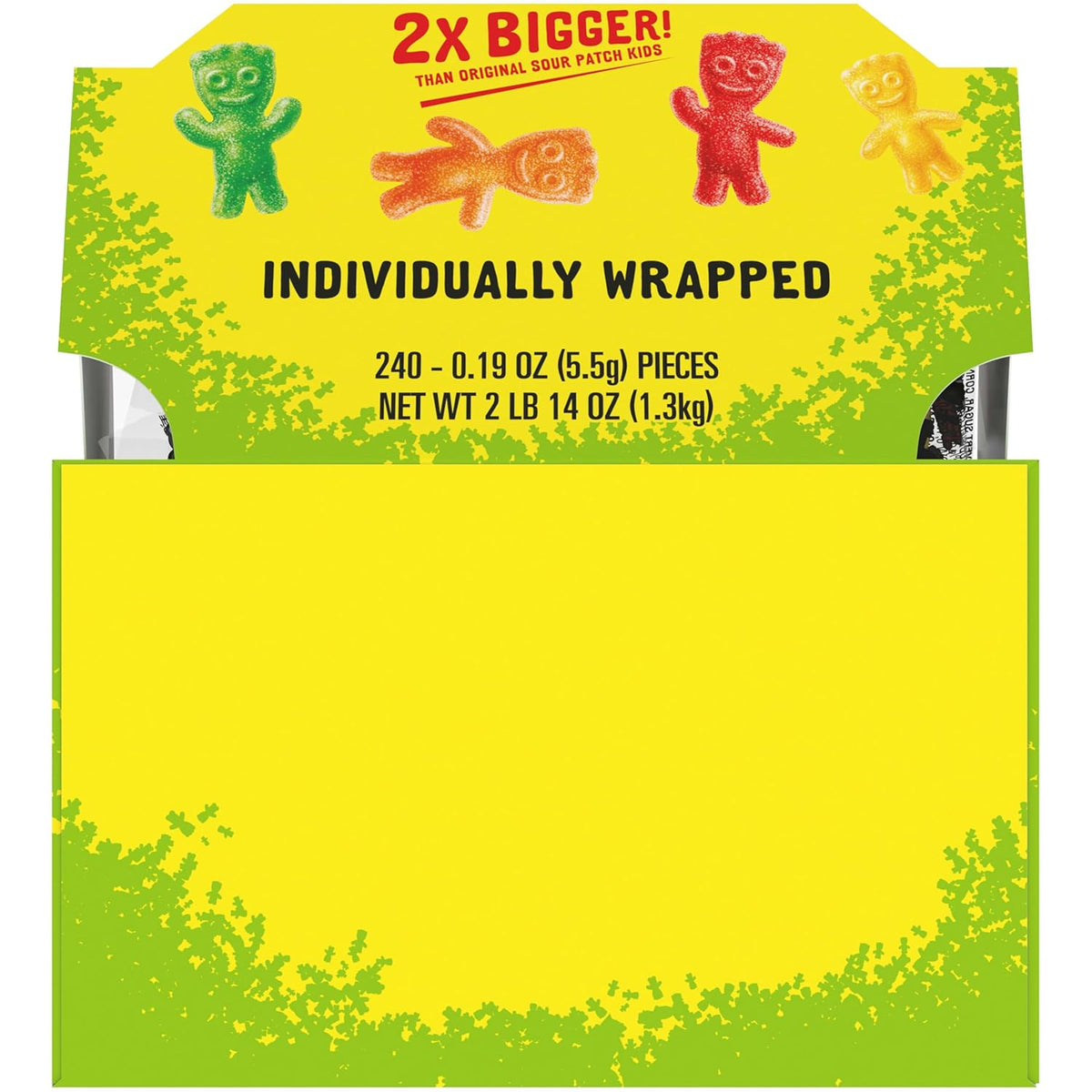SOUR PATCH KIDS Big Kids Portable Individually Sealed Candy for Road Trips, Park Outings, and Backyard Parties, 240 Count