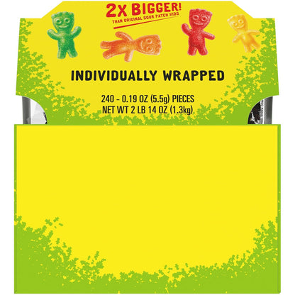 SOUR PATCH KIDS Big Kids Portable Individually Sealed Candy for Road Trips, Park Outings, and Backyard Parties, 240 Count