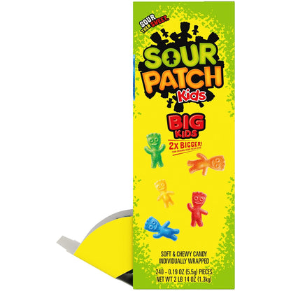 SOUR PATCH KIDS Big Kids Portable Individually Sealed Candy for Road Trips, Park Outings, and Backyard Parties, 240 Count