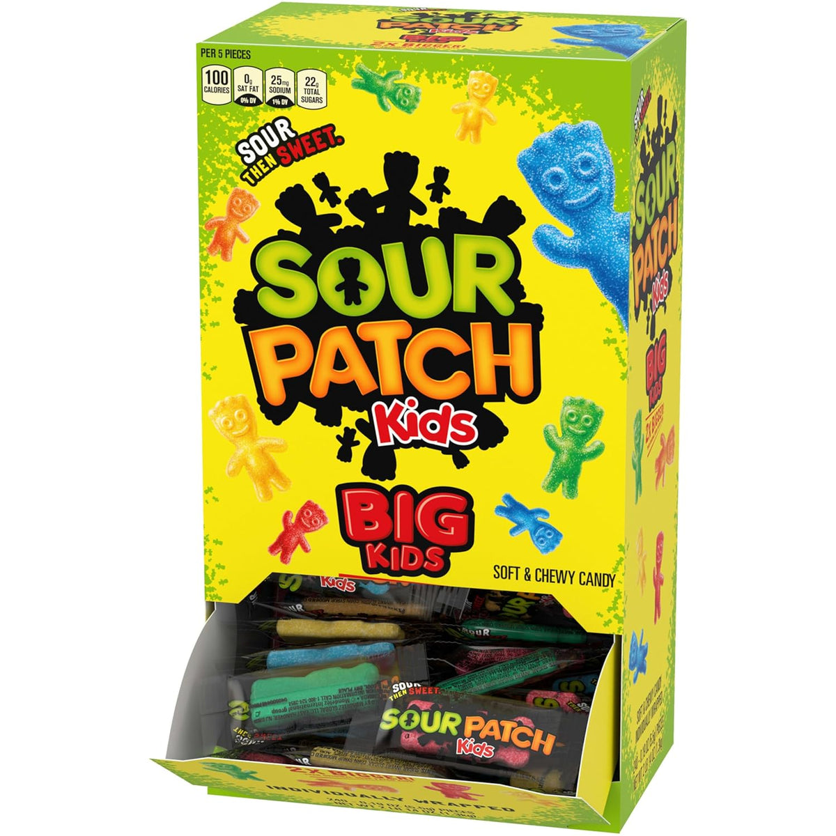 SOUR PATCH KIDS Big Kids Portable Individually Sealed Candy for Road Trips, Park Outings, and Backyard Parties, 240 Count