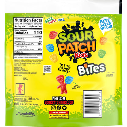 SOUR PATCH KIDS Bites Soft & Chewy Candy, 12 oz – Bite-Sized Diversion During a Wellness Routine