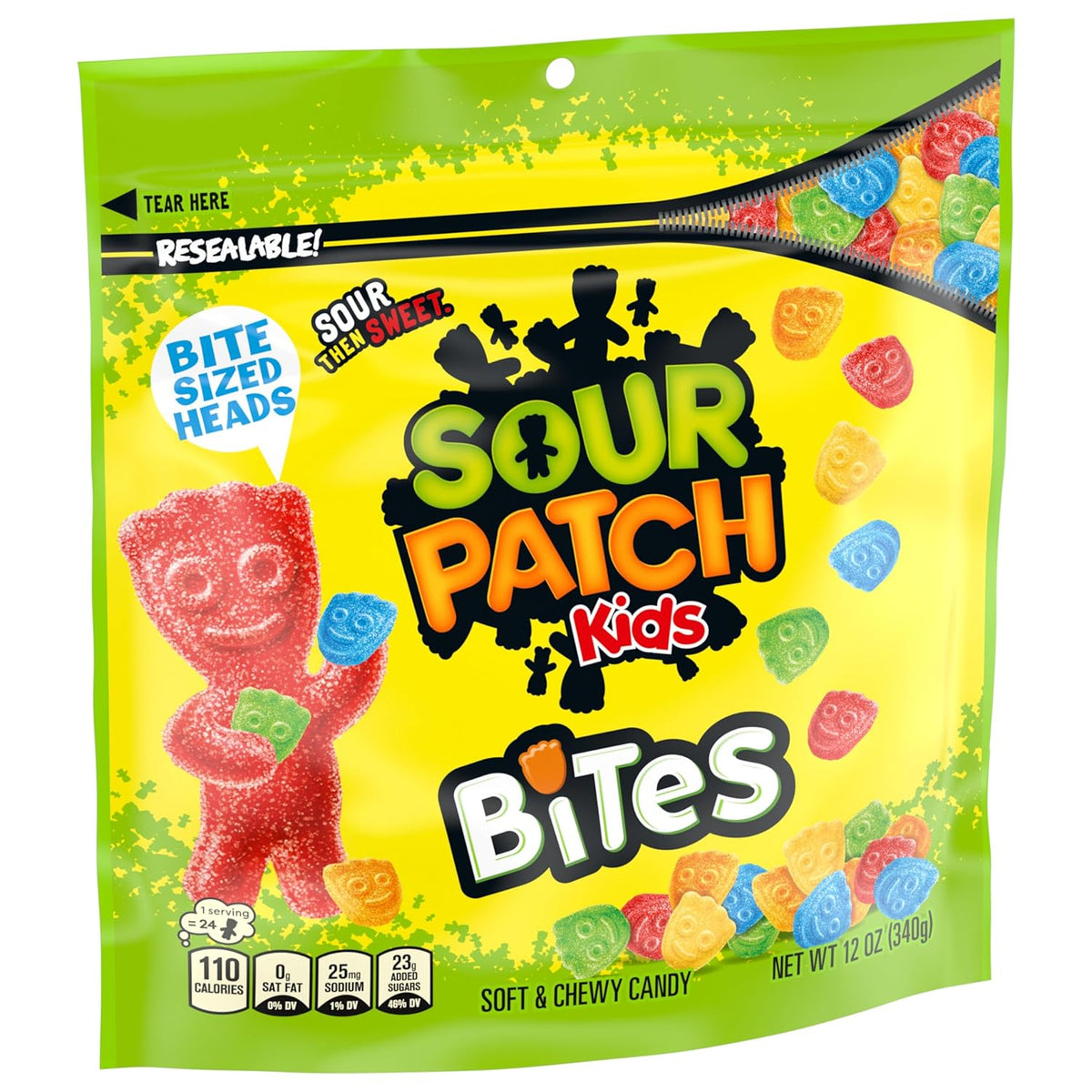 SOUR PATCH KIDS Bites Soft & Chewy Candy, 12 oz – Bite-Sized Diversion During a Wellness Routine