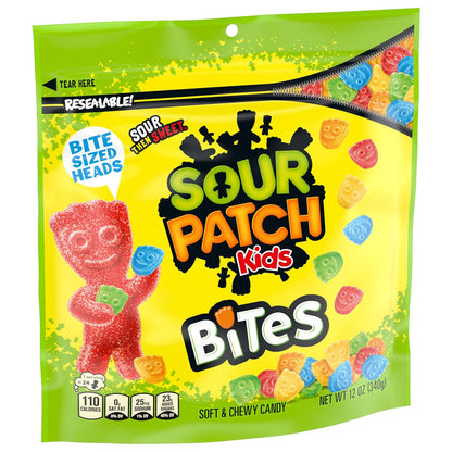 SOUR PATCH KIDS Bites Soft & Chewy Candy, 12 oz – Bite-Sized Diversion During a Wellness Routine