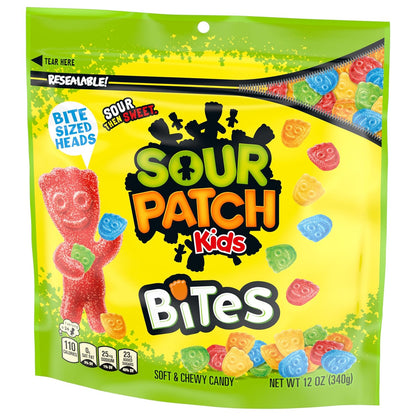 SOUR PATCH KIDS Bites Soft & Chewy Candy, 12 oz – Bite-Sized Diversion During a Wellness Routine