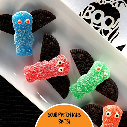 SOUR PATCH KIDS Sour Gummy Halloween Candy - 40 Single-Serve Bags for a Streamlined Candy Bowl on the Front Porch