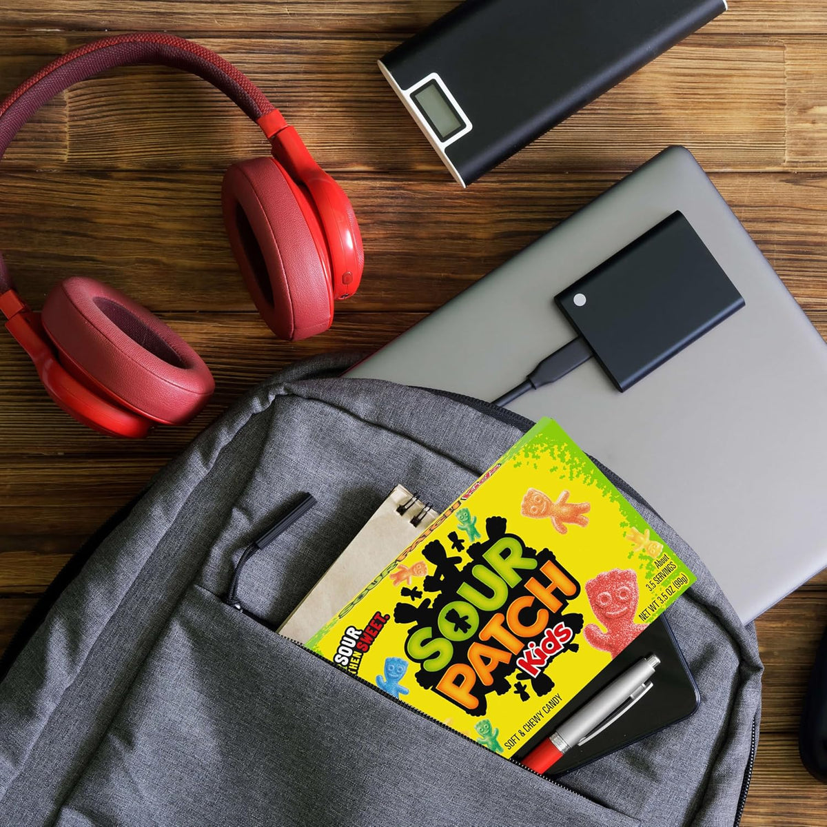 SOUR PATCH KIDS Sour Then Sweet Travel Candy, 12-Count 3.5 oz Box Pack for Concession Stands and Movie Nights