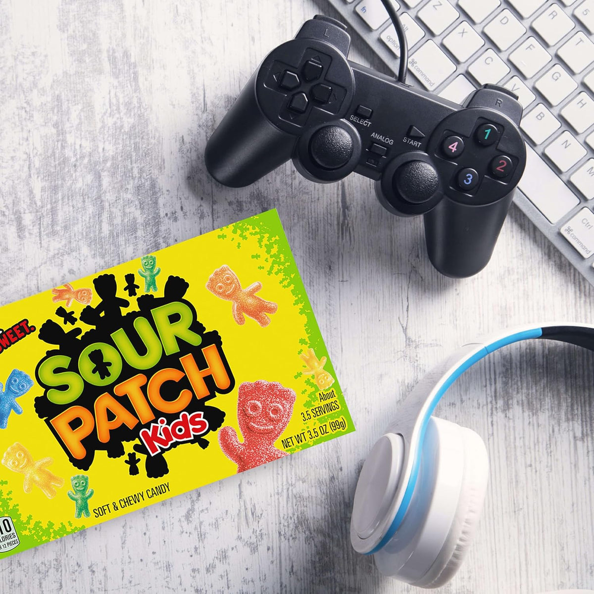 SOUR PATCH KIDS Sour Then Sweet Travel Candy, 12-Count 3.5 oz Box Pack for Concession Stands and Movie Nights