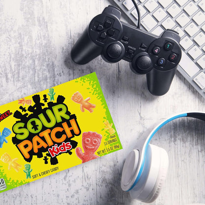 SOUR PATCH KIDS Sour Then Sweet Travel Candy, 12-Count 3.5 oz Box Pack for Concession Stands and Movie Nights