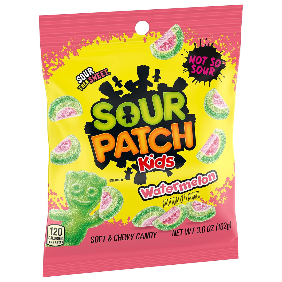 SOUR PATCH KIDS Watermelon Soft & Chewy Candy – Fat-Free Vegetarian After-School Snack for Kids 3-12