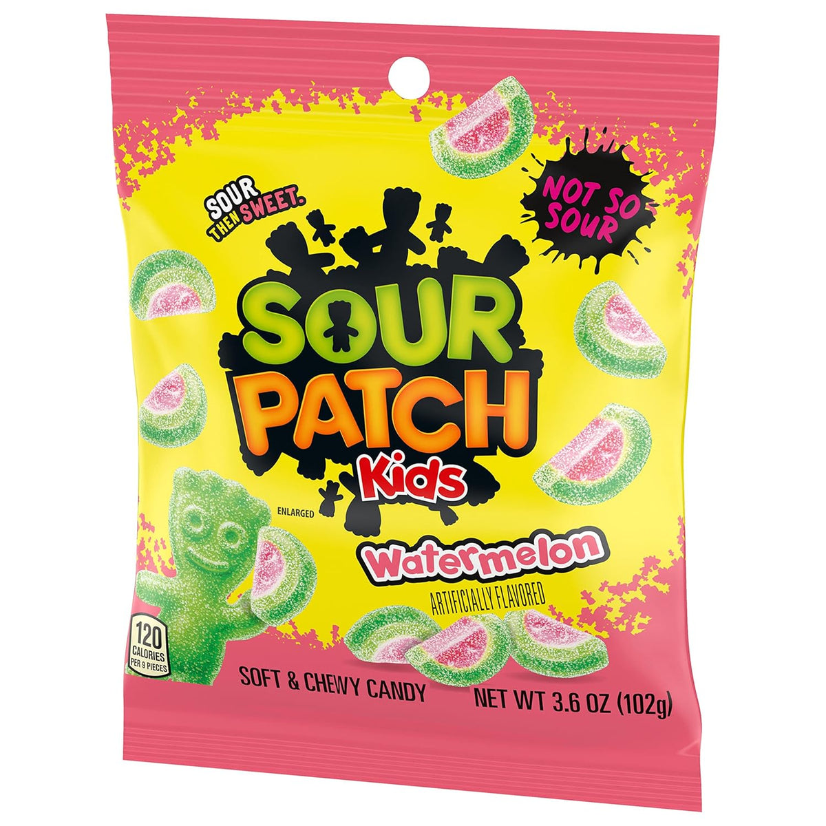 SOUR PATCH KIDS Watermelon Soft & Chewy Candy – Fat-Free Vegetarian After-School Snack for Kids 3-12