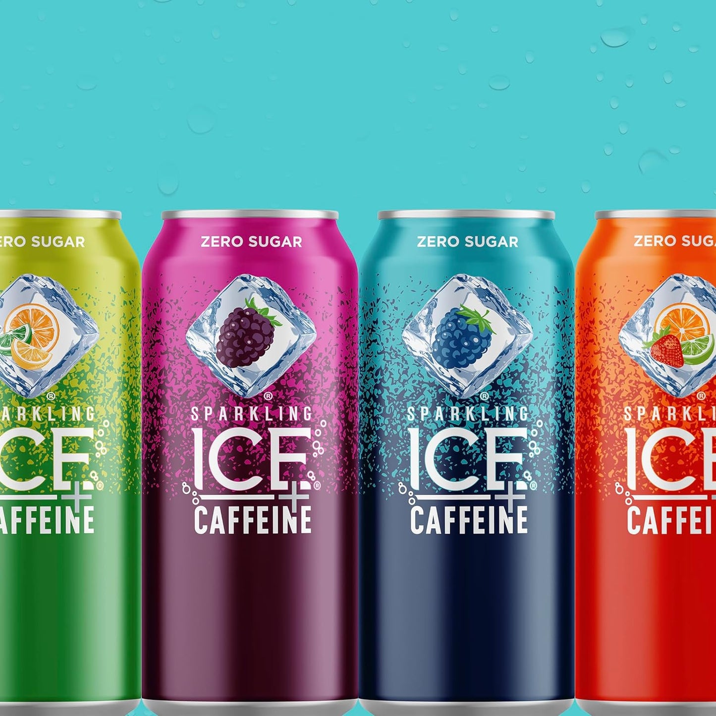 Sparkling Ice Caffeine Black Raspberry Sparkling Water for Calm Energy Lifestyle, Sugar Free Sparkling Drink for At-Home Mindful Moments