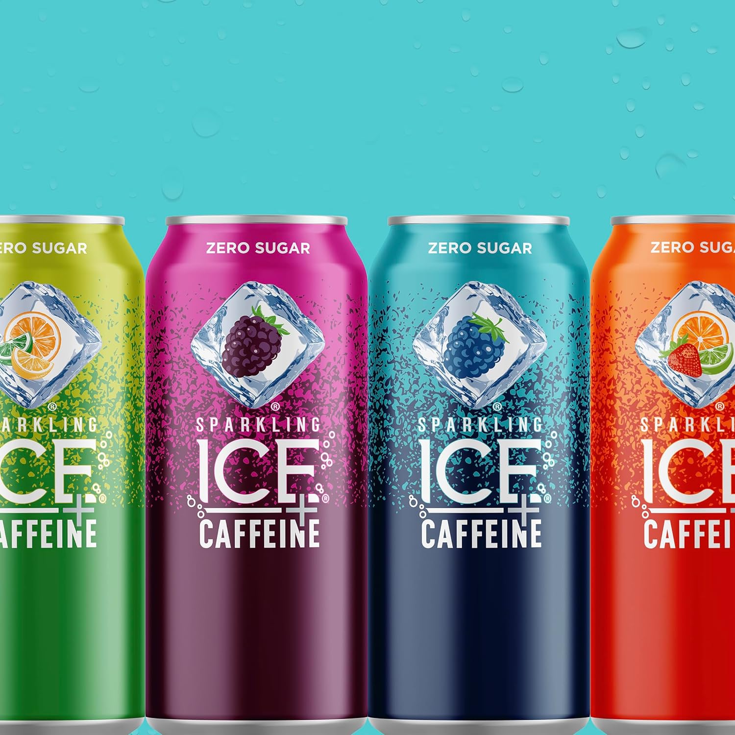 Sparkling Ice Caffeine Black Raspberry Sparkling Water for Calm Energy Lifestyle, Sugar Free Sparkling Drink for At-Home Mindful Moments