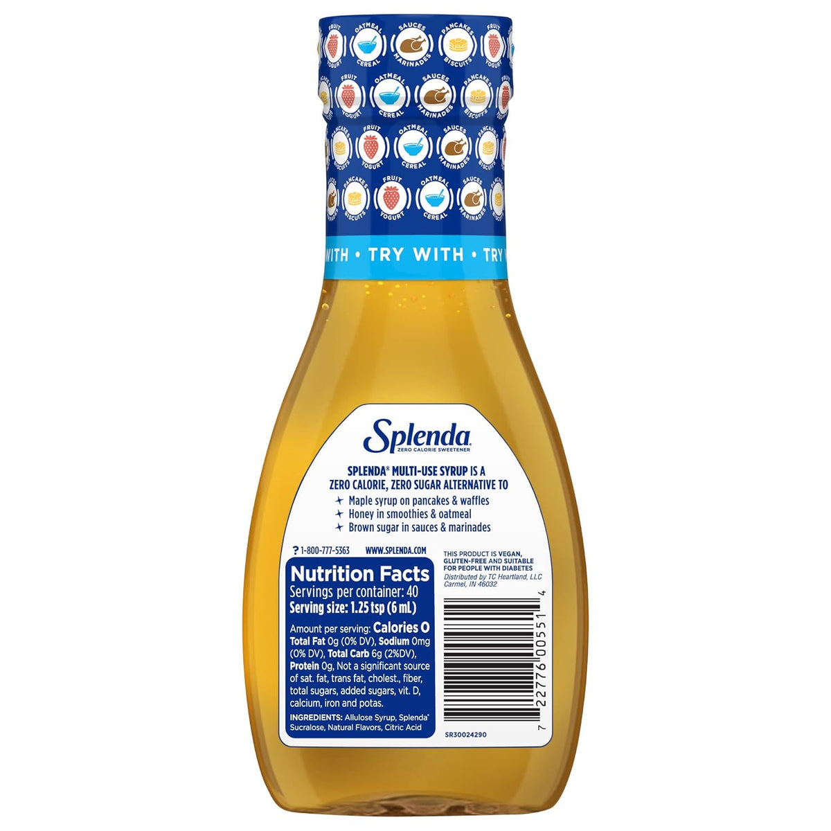 Splenda Allulose Syrup, Easy Birthday or Housewarming Gift for Anyone Going Low Carb or Keto, 8oz Pantry Upgrade