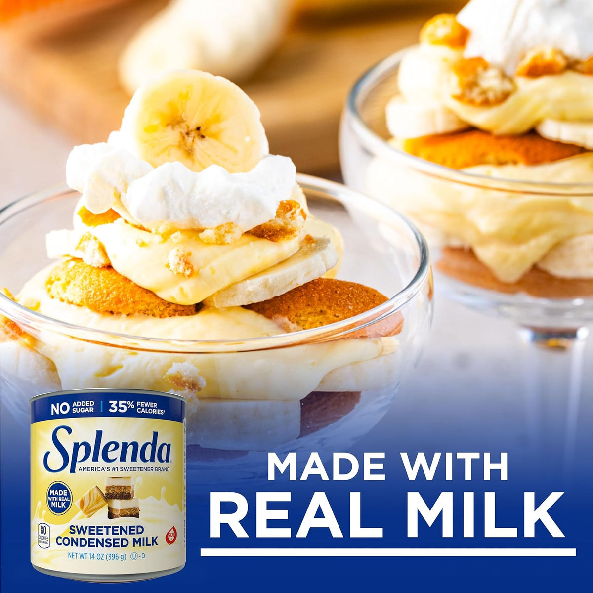 SPLENDA Sweetened Condensed Milk – Sugar-Free Baking Staple for Calorie-Conscious Home Chefs, 14 oz Can