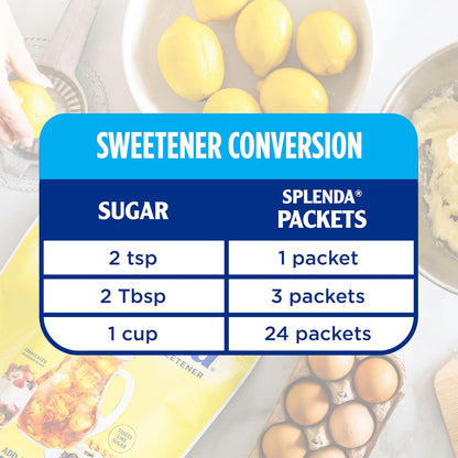 SPLENDA Zero Calorie Sweetener Packets – Streamlined Coffee Station Solution, Neutral Box that Tucks Neatly into Any Minimal Shelf