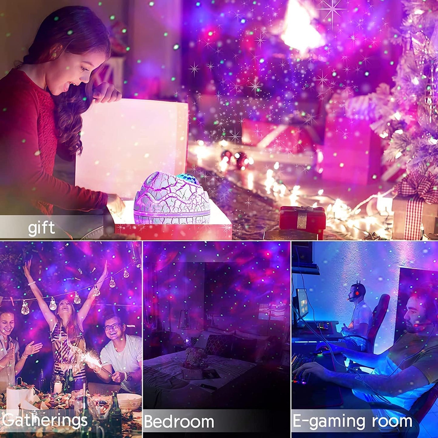 Starlux Star Projector Lamp – Cozy Ambient Lighting for Living Room and Master Bedroom, Dimmable