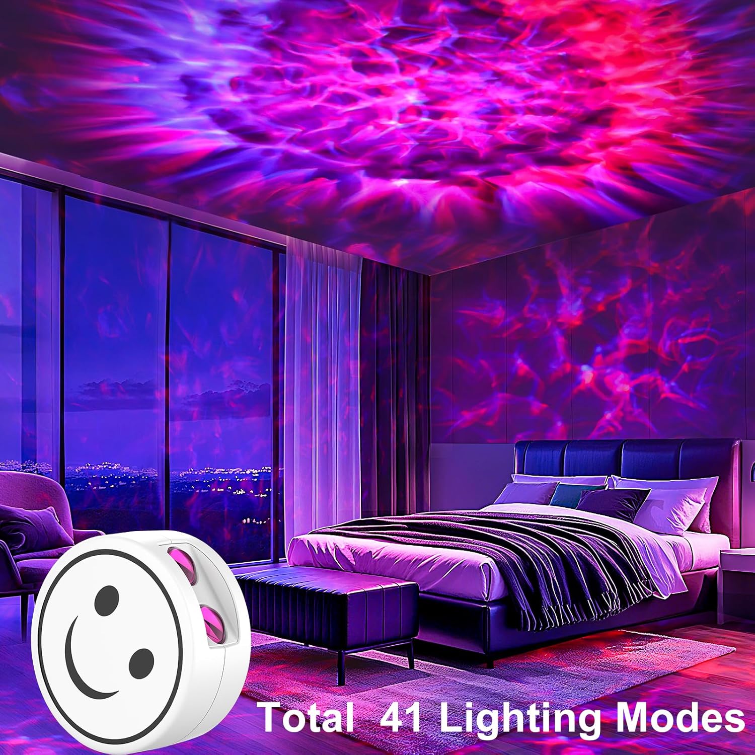StarryGlow Nebula Lamp for Kids Bedroom – Flameless Star Light for Nursery Ceiling and Playroom Walls