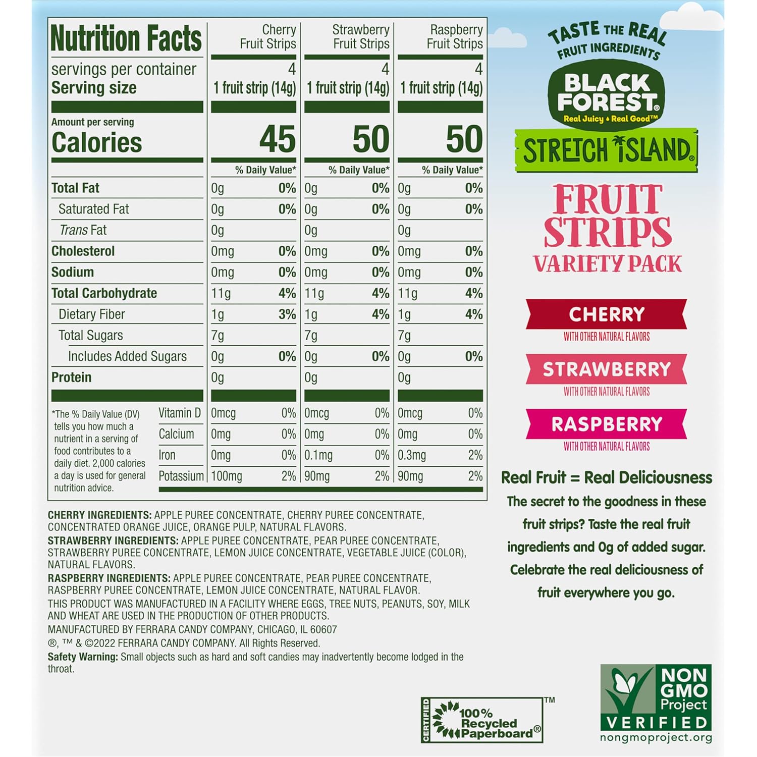 Stretch Island Fruit Strips – Guilt-Free Sweet Craving Fix, Real Fruit Puree 48-Count Strips