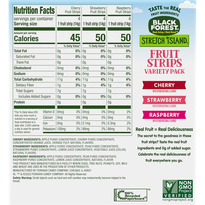 Stretch Island Fruit Strips – Guilt-Free Sweet Craving Fix, Real Fruit Puree 48-Count Strips