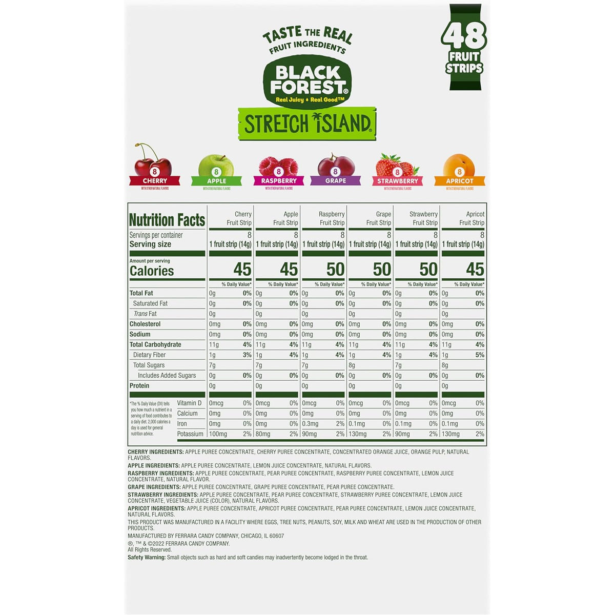 Stretch Island Fruit Strips – Simple Grab-and-Go Snack Drawer Essential, Zero Added Sugar 48 Count