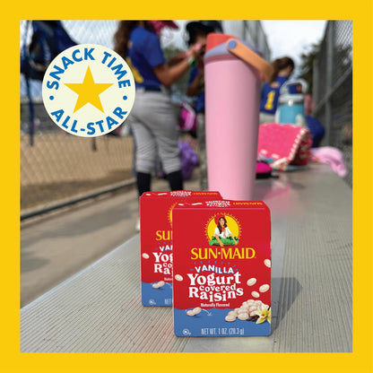 Sun-Maid Yogurt Covered Raisins – Back-to-School Snack for Children, Sun-Maid Single-Serve 1 oz Packs