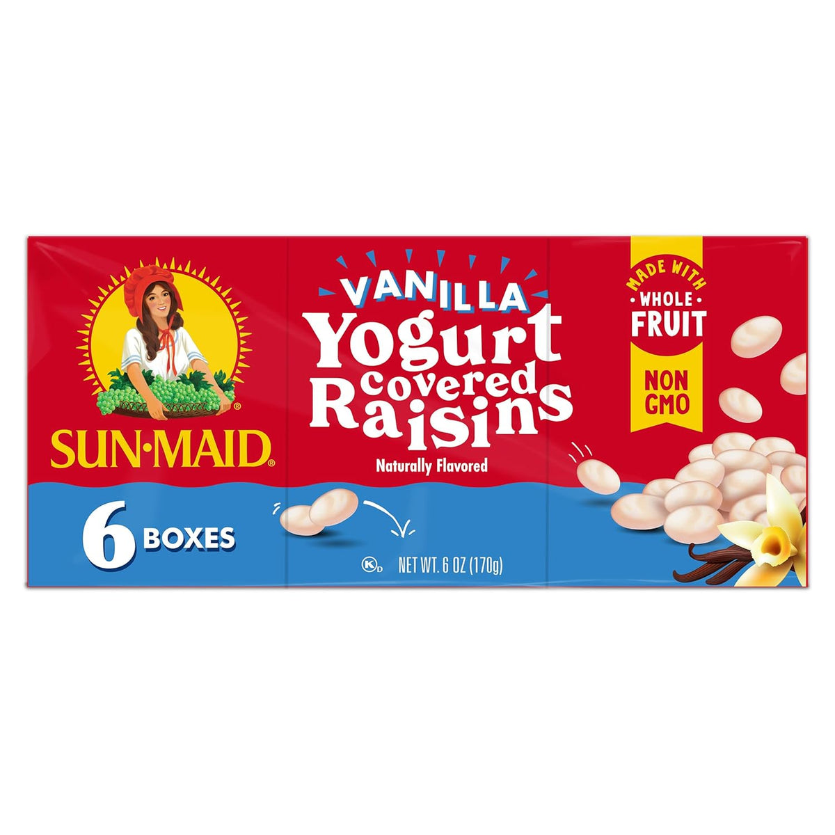 Sun-Maid Yogurt Covered Raisins – Back-to-School Snack for Children, Sun-Maid Single-Serve 1 oz Packs