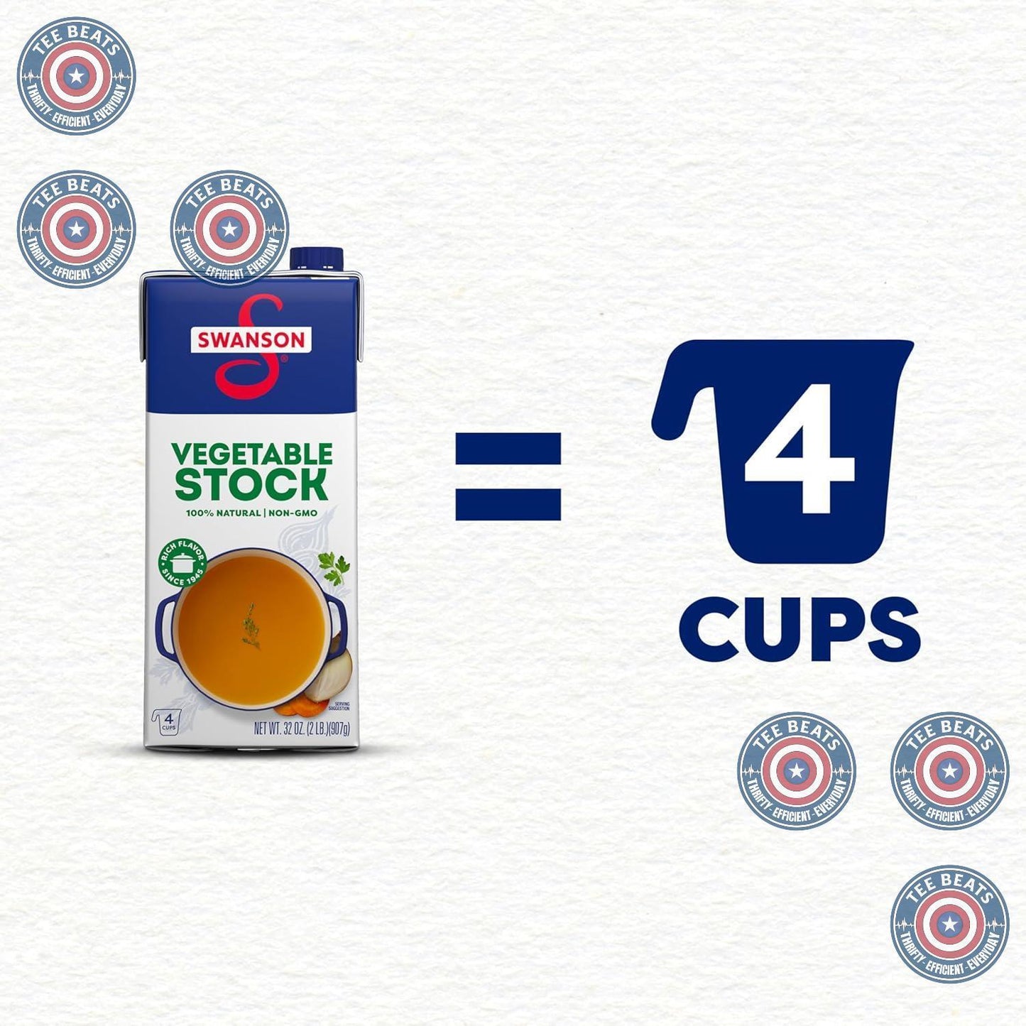 Swanson Vegetable Stock 32 oz Box – Time-Saving Cooking Liquid for Meal Planning Sundays