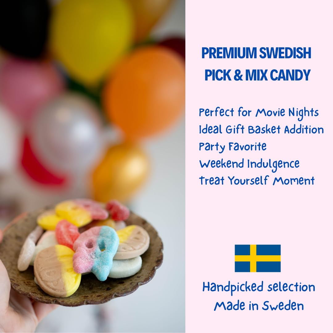 Swedish Candy Chef Lagom Mix - Holiday Stocking Stuffer and White Elephant Gift, Novelty European Candy Sampler 5oz