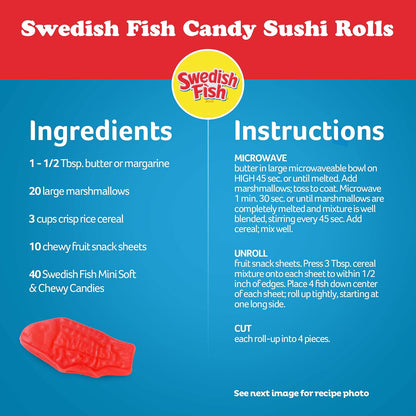 Swedish Fish Mini Soft Candy – Sweet Surprise Gift for Mom, Coworker, or Neighbor, Bulk 2 oz Snack Bags, 24 Count