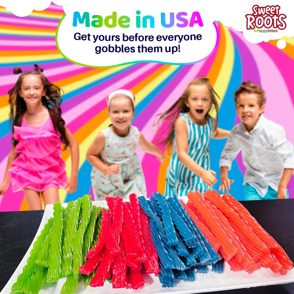 Sweet Roots Blue Raspberry Soft Licorice Ropes – Jumbo 1 Pound Candy Bag for Boat Days, Tailgates, and Travel Coolers