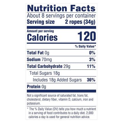 SweeTARTS Ropes Chewy Fruit Punch Candy – Vibrant Candy Bar Accent for Home Entertaining, Pack of 2