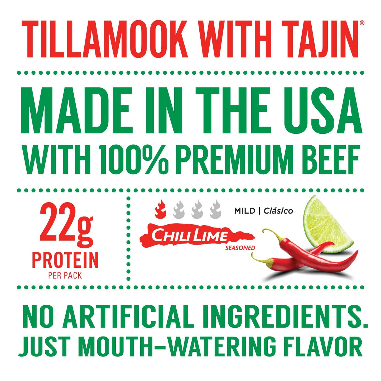 tajin chili-lime seasoning coating on chopped premium beef