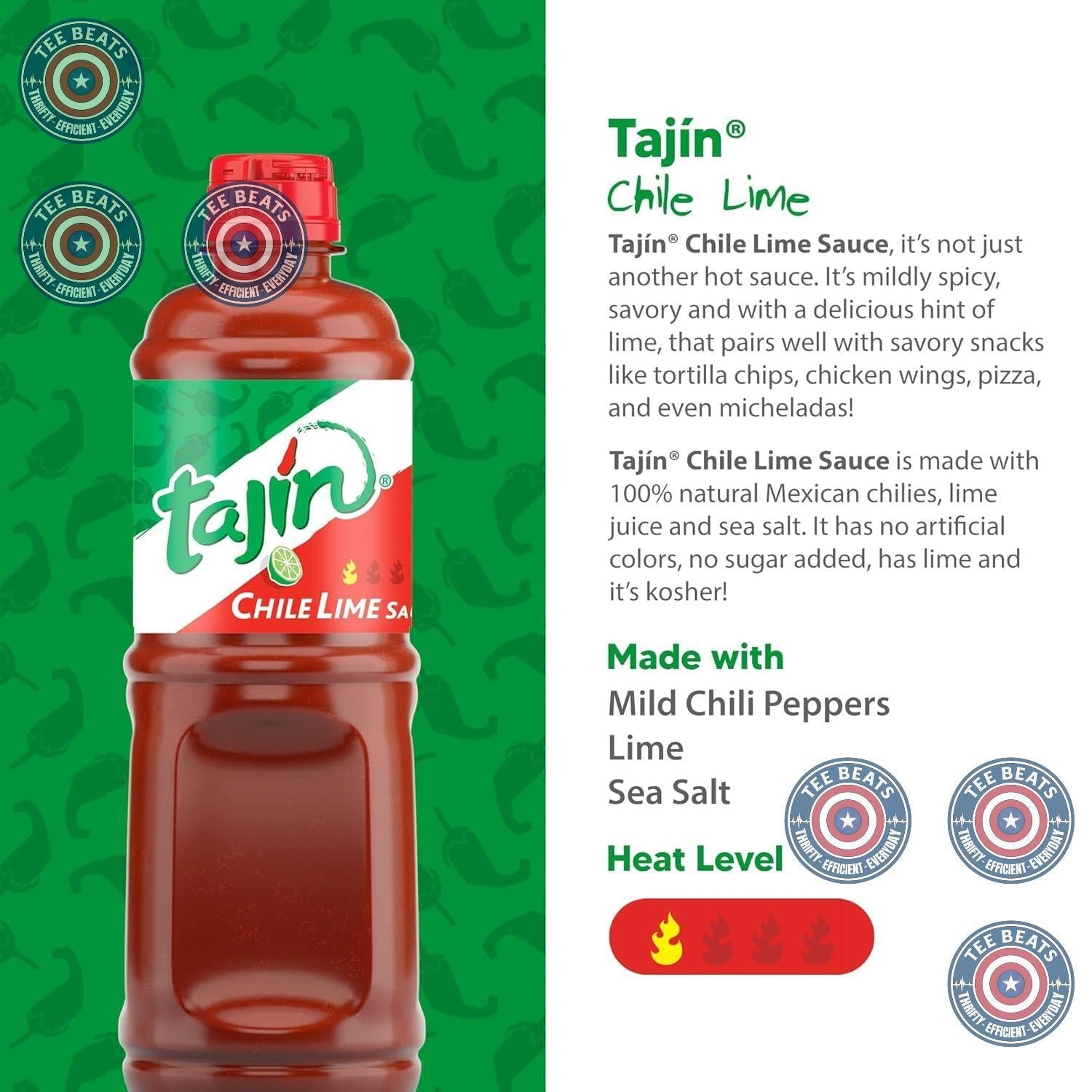 Tajin Mexican-Inspired Sauce Set – Lunchbox Add-In for Kids and Teens, Allergen-Free Chamoy and Chile Lime, 15.38oz