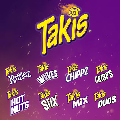Takis Blue Heat 1 oz Bulk Pack - Holiday Gift Alternative for Hard to Shop for Teens and Road Trippers, 40 Single-Serve Bags