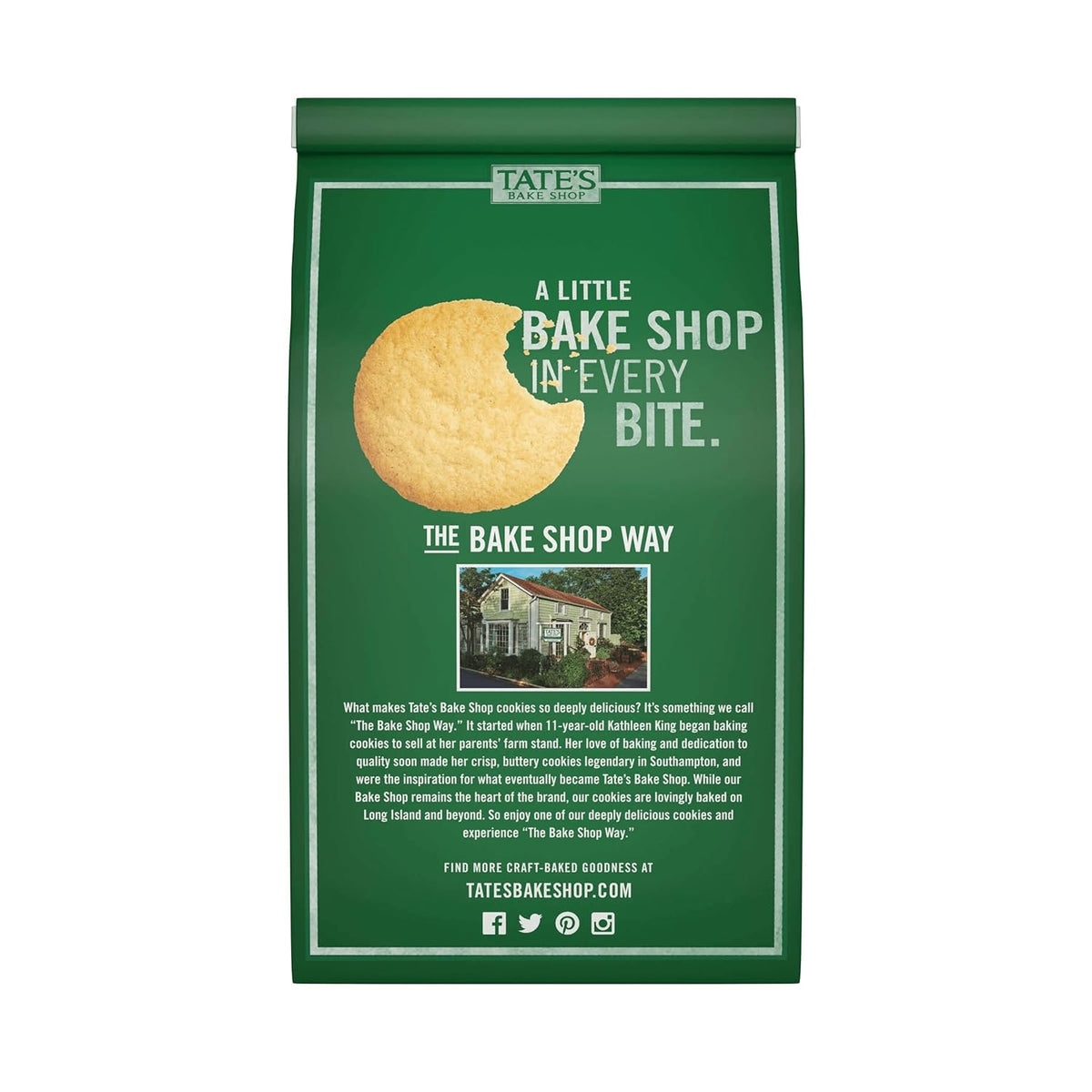Tate's Bake Shop Gluten-Free Lemon Cookies, 7 oz – Guilt-Free Pantry Snack, Balanced Flavor Without Sugar Overload
