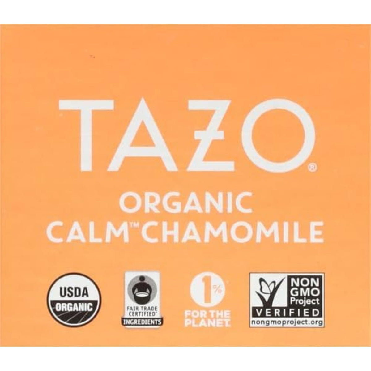 TAZO Calm Chamomile Herbal Tea Bags – Calming Study Break Herbal Tea for Workday Reset, 16 Individually Wrapped Bags