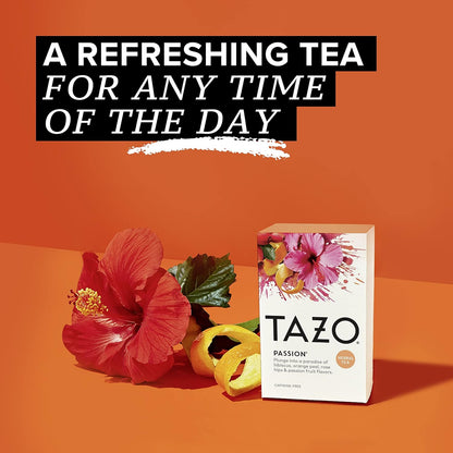 TAZO Passion Herbal Tea – Office Breakroom Herbal Supply for Shared Pantry Stocking