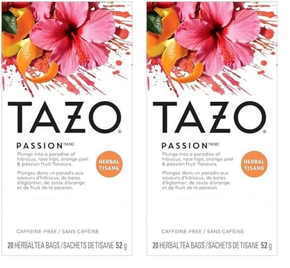 TAZO Passion Herbal Tea – Pregnancy Safe Kosher Herbal Cup for Nursery and Playroom Sharing