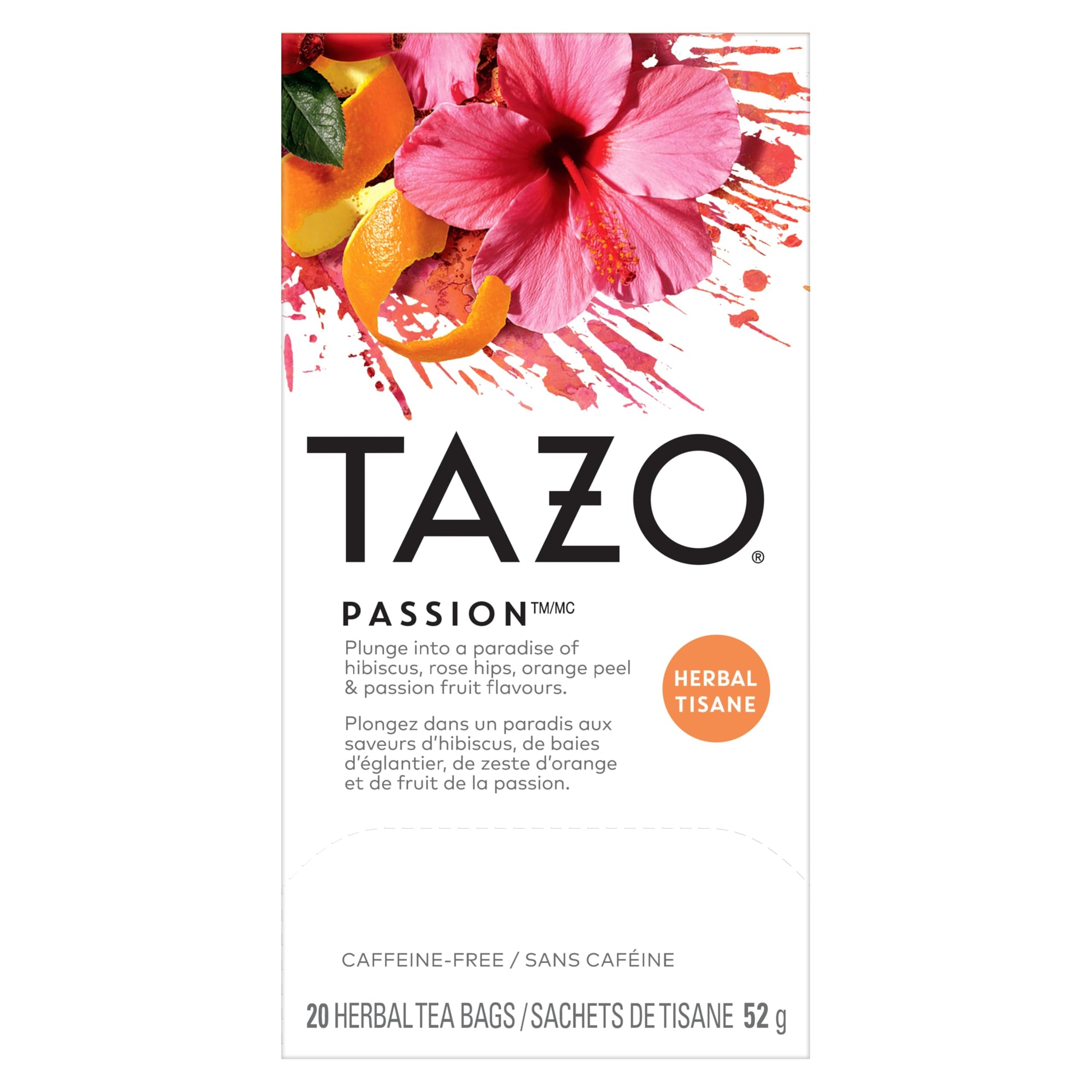 TAZO Passion Herbal Tea – Pregnancy Safe Kosher Herbal Cup for Nursery and Playroom Sharing