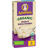 Annie's Homegrown Organic White Cheddar Pasta Shells – Easy Toddler Self-Feed Lunchbox Side for Daycare and Camp, Family Pantry Staple