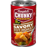 Campbell's Chunky Savory Pot Roast Soup – Easy Heat-and-Serve Lunch for School Remote Days, 18.8 oz Can