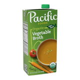 Pacific Foods Organic Vegetable Broth – Plant-Based Stock for Small Apartment Galley, 32 oz